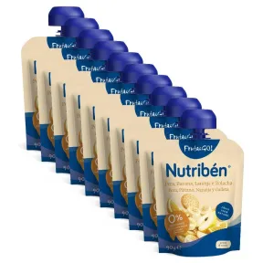 Nutribén Fruta & Go con frutas y galleta, 10x90 g
