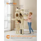 Árbol para gatos Feandrea de 174 cm en beige
