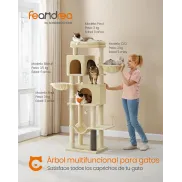 Árbol para gatos Feandrea de 174 cm en beige