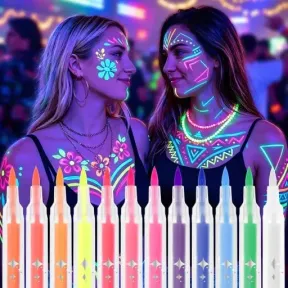 Pintacaras infantil UV de 12 colores