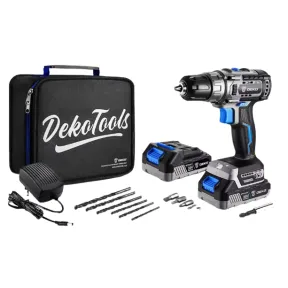 Kit de taladro inalámbrico DEKO con batería