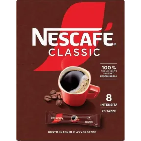 Nescafé Classic soluble, pack de 20 bolsitas