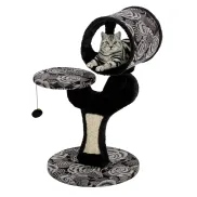 Rascador de sisal para gatos con zona de descanso