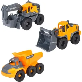 Set Dickie Toys de obra con 3 vehículos Volvo