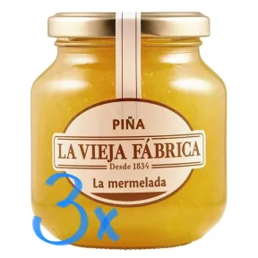 Pack de 3 mermeladas de piña La Vieja Fábrica 350 g