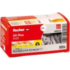 Pack de 100 tacos Fischer SX Plus 5x25 mm