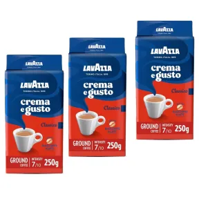 3 x 250 g de café molido Lavazza Crema e Gusto