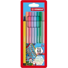 Pack de 8 rotuladores STABILO Pen 68