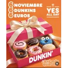 6 donuts por 6 € en Dunkin el 6 de noviembre