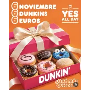 6 donuts por 6 € en Dunkin el 6 de noviembre
