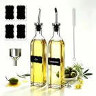 Pack de 2 aceiteras de vidrio de 500 ml con accesorios