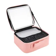 Maletín para maquillaje con espejo LED