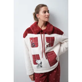 Pijama polar largo y fluffy de Snoopy