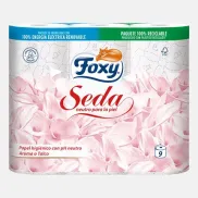 Papel higiénico Foxy Seda de 3 capas, 9 rollos