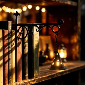Farol de bruja decorativo para estantería