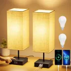 Lámparas de mesita con USB y luz regulable