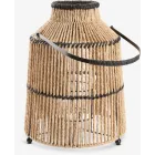 Farol MAALTHE natural y negro Ø27 x 35 cm