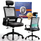 Silla ergonómica con soporte lumbar y reposacabezas