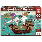 2 puzzles detectives piratas Educa de 50 piezas