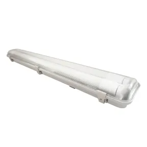 Luminaria hermética para 2 tubos LED de 60 cm