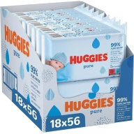 Toallitas Huggies Pure para Bebé, 1008 Toallitas de Agua Pura