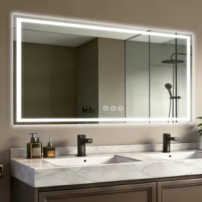 Espejo LED de baño 70x120 cm con antivaho