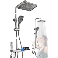 Ducha con termostato y pantalla: set completo