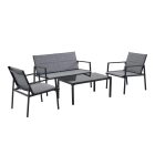 Conjunto de exterior 4 piezas: 2 sillas, sofá y mesa a 82,95€