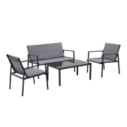 Conjunto de exterior 4 piezas: 2 sillas, sofá y mesa a 82,95€