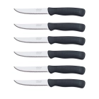Cuchillos de Mesa Chuleteros Arcos, 6 Piezas, Negro, 110 mm