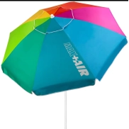 Sombrilla antiviento Aktive con protección UV 50 para playa.