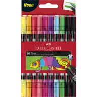Estuche de 10 rotuladores dobles Faber-Castell.
