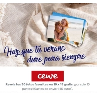 30 revelados 10X15 GRATIS por 10 puntos + Envío 1,45€