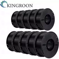 Bobinas de Filamento PETG Negro Kingroon - Paquete de 10
