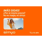 SIMYO Duplica GIGAS en planes de 25GB, 50GB, 120GB y 200GB
