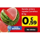 Sandía Rayada Entera a 0.59€ por Kg