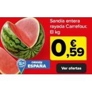 Sandía Rayada Entera a 0.59€ por Kg