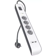 Belkin regleta de enchufes con protección y 2 puertos USB
