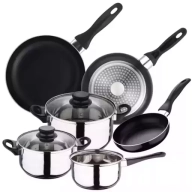 Batería de cocina 5pc + Juego de 3 sartenes