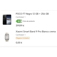 Xiaomi Smartband 9 Pro + Poco F7 (12GB 256GB) por 272€