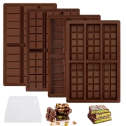 Moldes de silicona para chocolate + espátula | Pack 4 unidades
