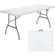 Mesa Plegable de Resina Reforzada para 2-8 Personas