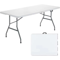 Mesa Plegable de Resina Reforzada para 2-8 Personas