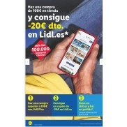 20€ de cupón en Lidl por compra de 100€ en tienda física