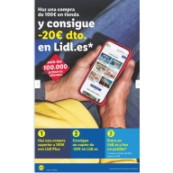 20€ de cupón en Lidl por compra de 100€ en tienda física