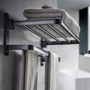 Toallero de Acero Inoxidable Plegable de 2 Niveles