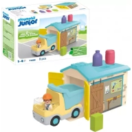 Camión de obras PLAYMOBIL Junior con garaje incluido