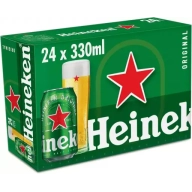 Cerveza Lager Heineken, 24 latas de 330ml