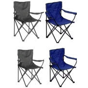 2 Sillas Plegables con Reposabrazos y Bolsa - Camping y Playa