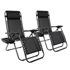 Tumbonas Plegables Negras T-Lovendo - Pack de 2 a 24,15€